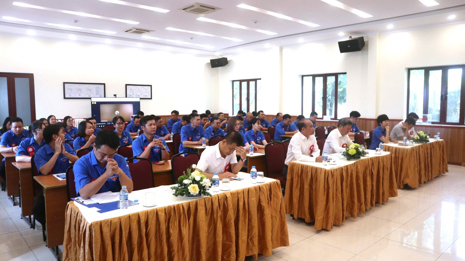 Toàn cảnh Đại hội đại biểu Đoàn TNCS Hồ Chí Minh Công ty Cổ phần Cảng dịch vụ Dầu khí Đình Vũ lần thứ IV, nhiệm kỳ 2025-2030.