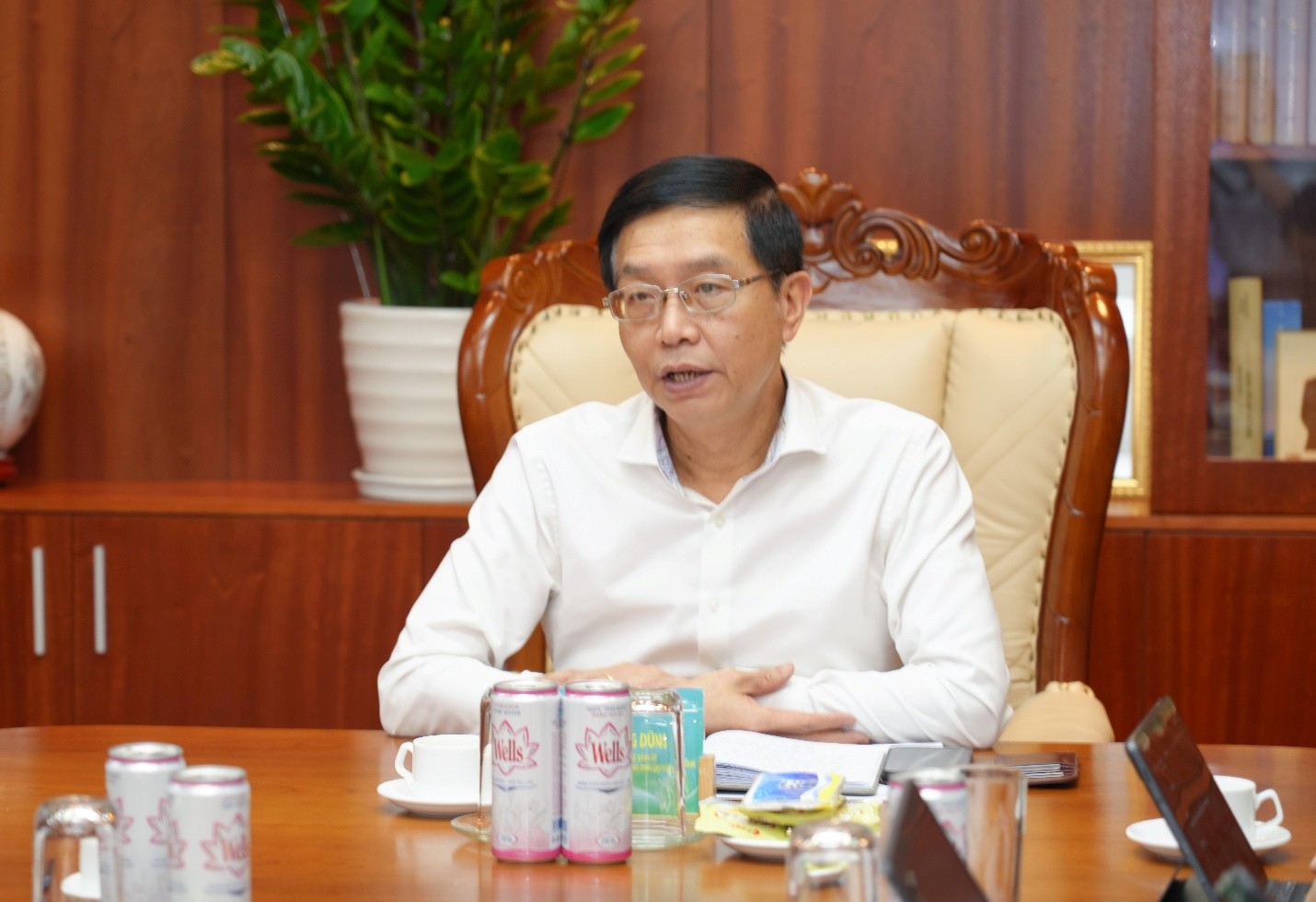 Đồng chí Trần Quang Dũng – Phó Bí thư Thường trực Đảng ủy Tập đoàn phát biểu chỉ đạo tại buổi làm việc