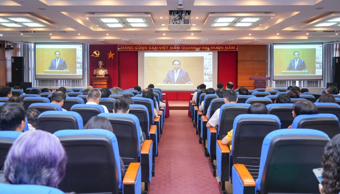 Điểm cầu hội trường tầng 19 trụ sở Tập đoàn