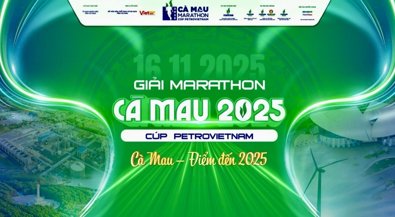 Lễ khai mạc Marathon Cà Mau 2025 dự kiến diễn ra vào 20h00 ngày 15/11 tại Quảng trường Hùng Vương, TP Cà Mau.