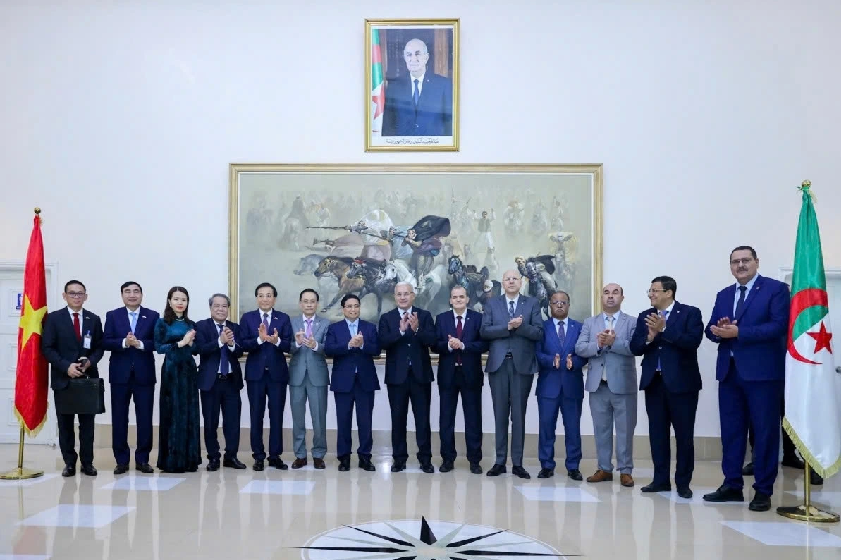 Vietnamese Prime Minister Pham Minh Chinh meets with Ibrahim Boughali, Speaker of the People’s National Assembly (Lower House) of Algeria in capital Algiers on November 20