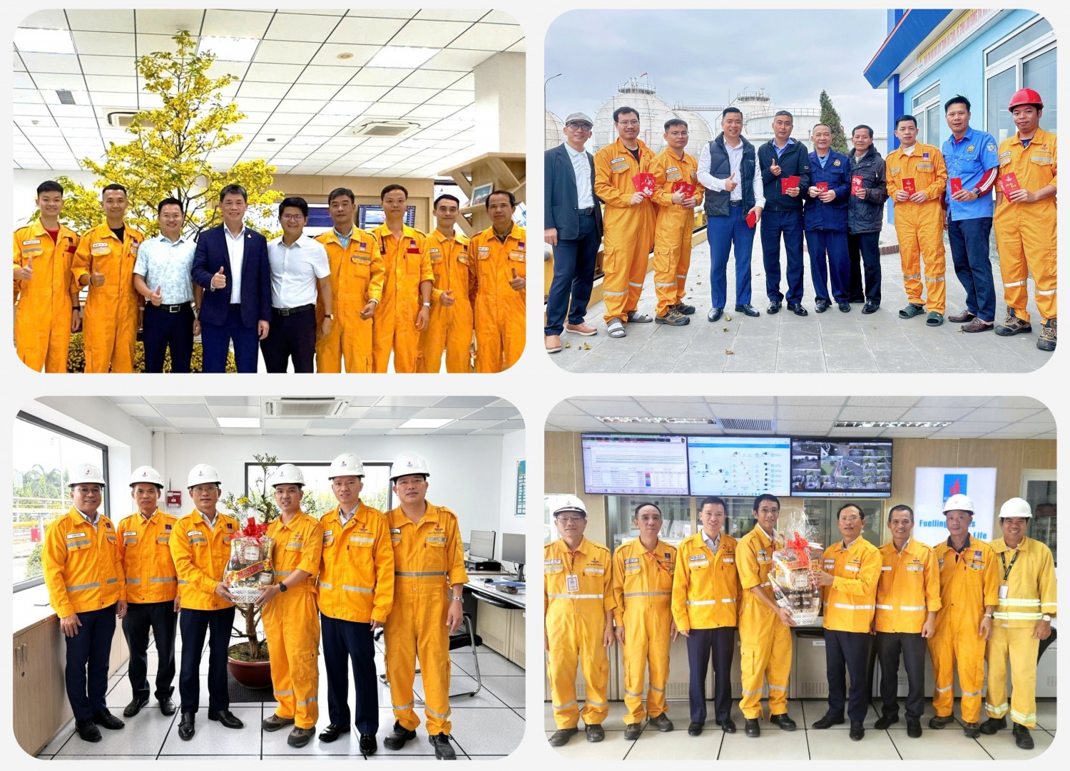 Một số hình ảnh chúc Tết các ca trực tại các công trình khí của PV GAS
