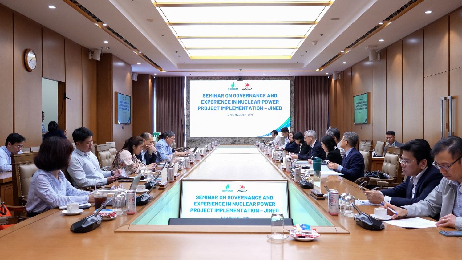 Petrovietnam phối hợp cùng JINED tổ chức Hội thảo “Quản trị và kinh nghiệm triển khai dự án điện hạt nhân”.