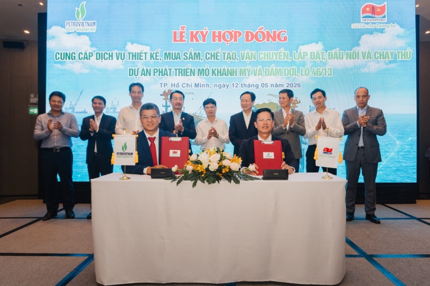 Lễ ký kết hợp đồng EPCI dự án Phát triển mỏ Khánh Mỹ - Đầm Dơi, Lô 46/13.