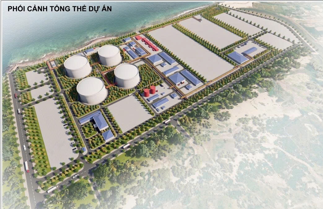Phối cảnh tổng thể Dự án Kho LNG Bắc Trung Bộ (Kho LNG Vũng Áng).