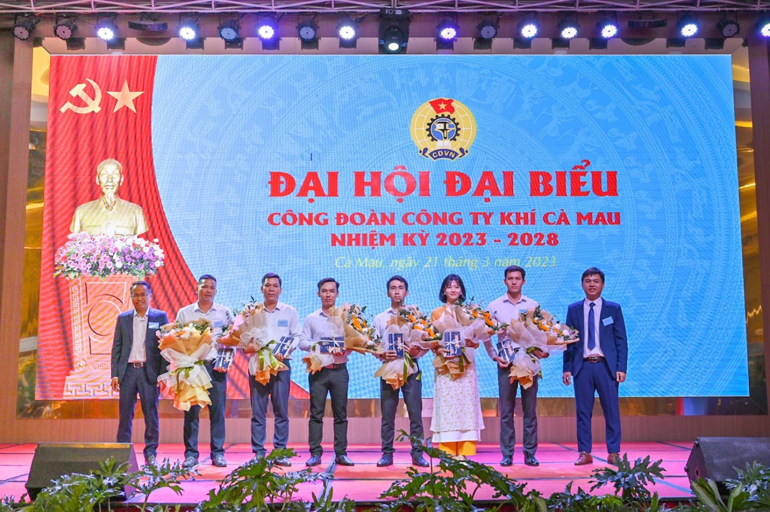 Công đoàn Công ty Khí Cà Mau tổ chức thành công Đại hội đại biểu Công đoàn nhiệm kỳ 2023 - 2028