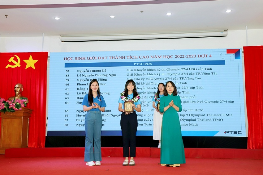 PTSC tổ chức lễ tuyên dương học sinh giỏi tiêu biểu lần thứ IX, năm học 2022-2023
