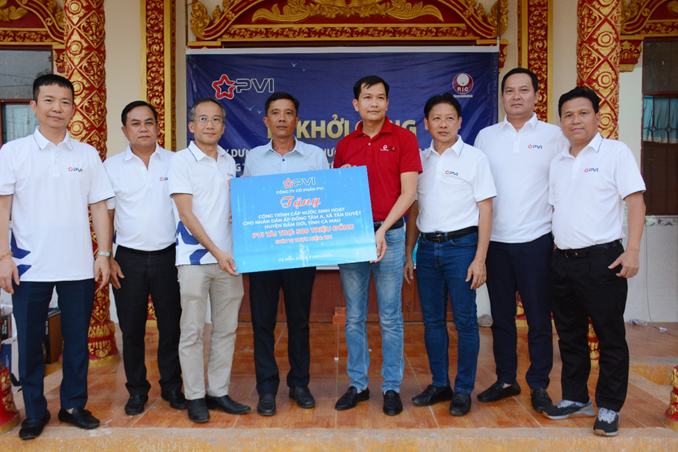 PVI tài trợ dự án cấp nước sinh hoạt cho người dân tại Cà Mau