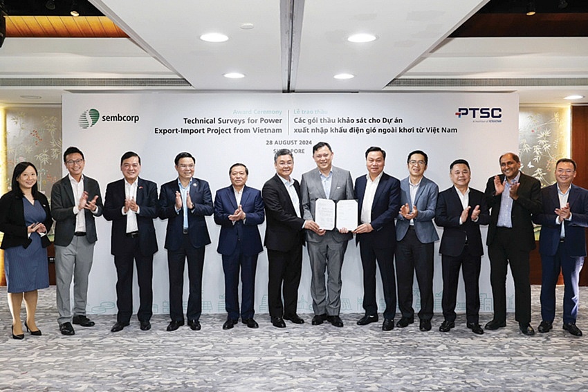 PTSC vị thế người tiên phong PTSC và đối tác Sembcorp tổ chức trao thầu Gói thầu Đo gió, thủy văn và Khảo sát nghiên cứu địa chất, Dự án Xuất khẩu năng lượng tái tạo ngoài khơi từ Việt Nam sang Singapore