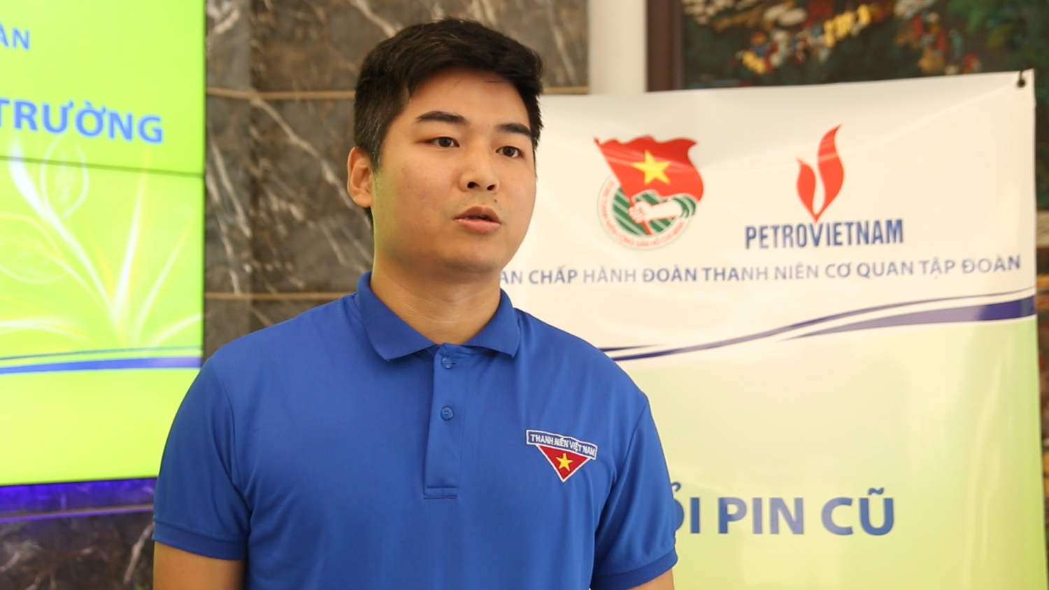 Anh Phạm Hồng Sơn – Bí thư Đoàn Thanh niên Cơ quan Tập đoàn chia sẻ: Đoàn Thanh niên Cơ quan Tập đoàn tổ chức chương trình “Đổi pin cũ lấy cây xanh - Bảo vệ môi trường”
